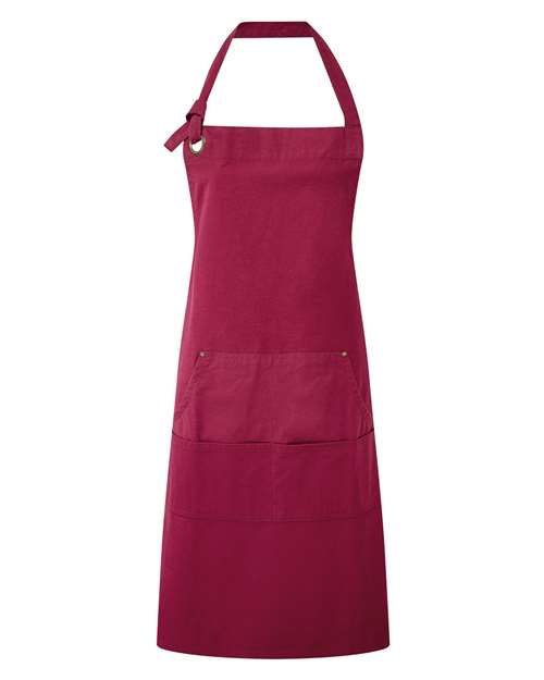 Calibre Heavy Cotton Canvas Pocket Apron - Burgundy