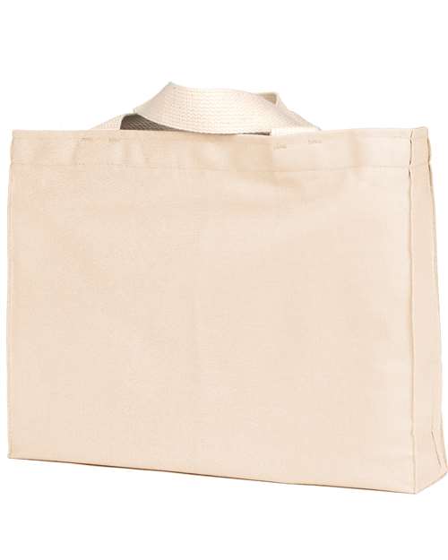 USA-Made Canvas Medium Gusset Tote Bag - Natural