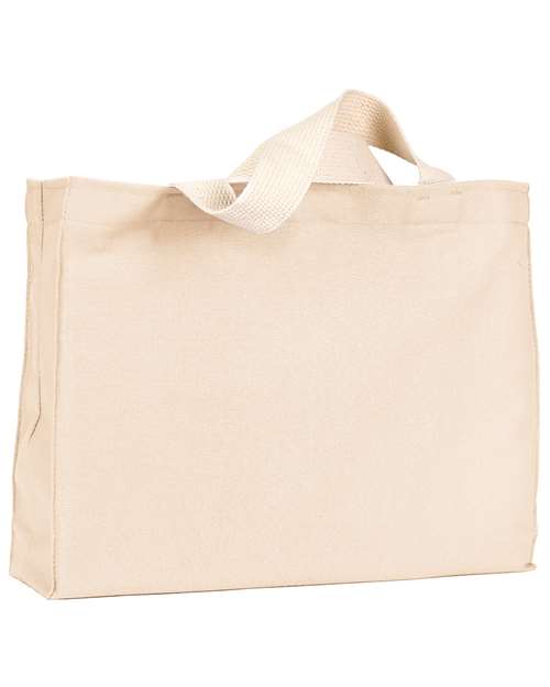 USA-Made Canvas Medium Gusset Tote Bag - Natural