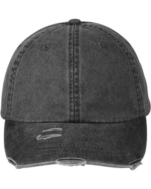 Classic Pigment Distressed Dad Hat - Black