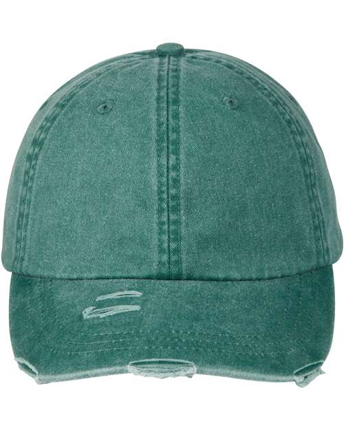 Classic Pigment Distressed Dad Hat - Forest Green