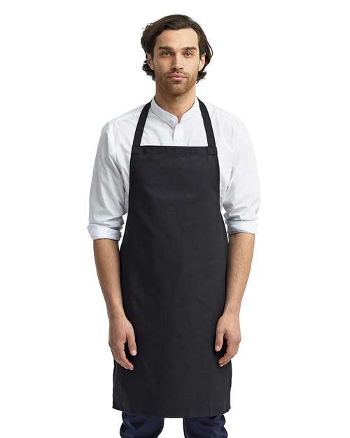 Organic Cotton Bib Apron - Black