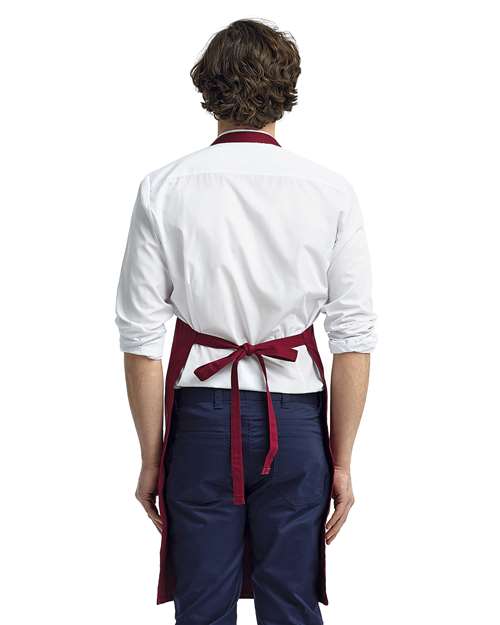 Organic Cotton Bib Apron - Burgundy