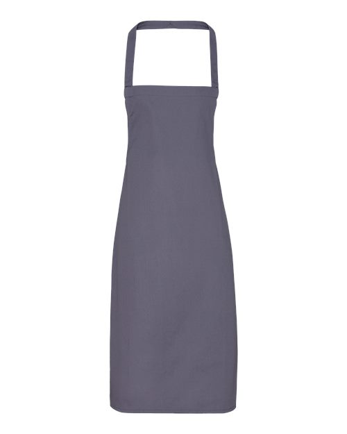 Organic Cotton Bib Apron - Dark Grey