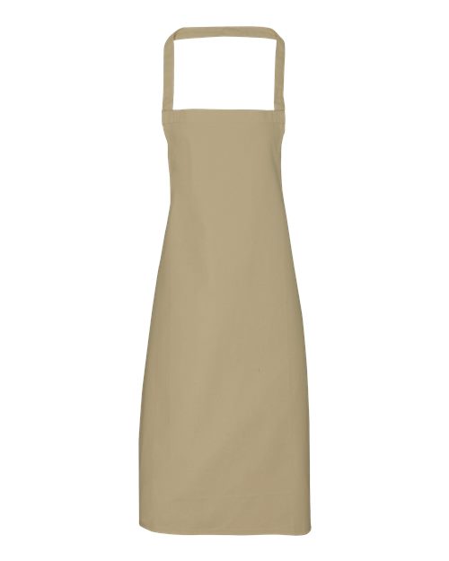 Organic Cotton Bib Apron - Khaki