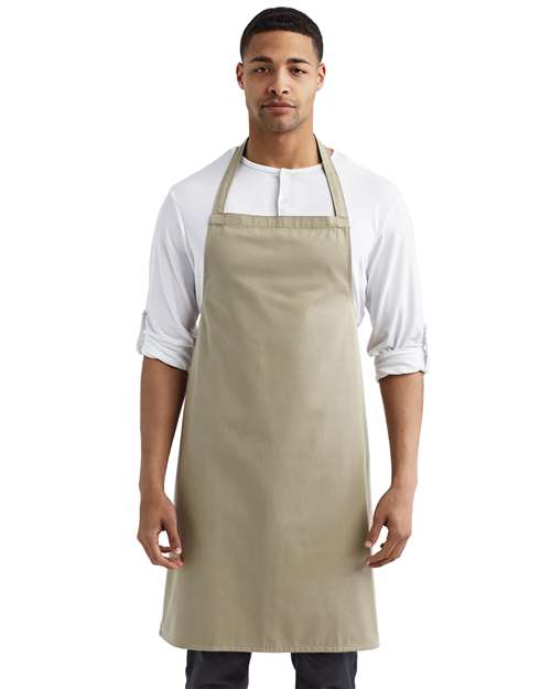 Organic Cotton Bib Apron - Khaki