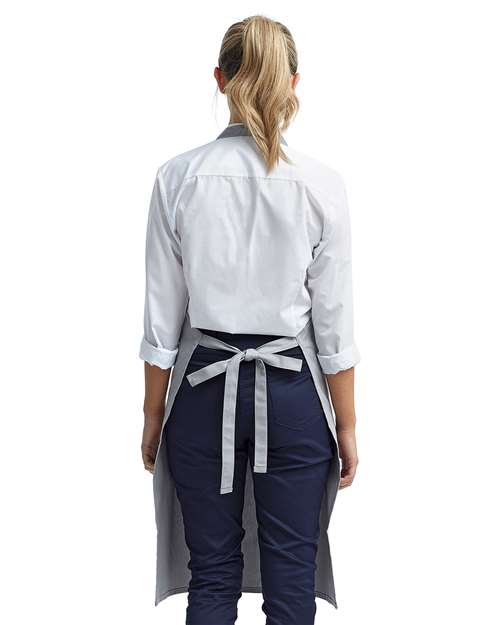 Organic Cotton Bib Apron - Silver
