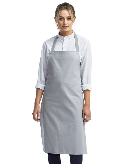 Organic Cotton Bib Apron - Silver