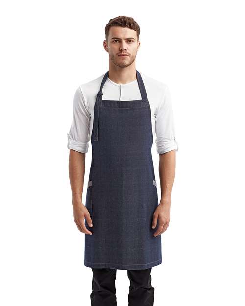 Regenerate Recycled Bib Apron - Indigo Denim