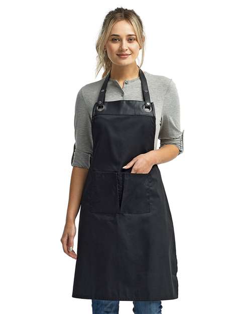 Espresso Bib Apron - Black/ Black