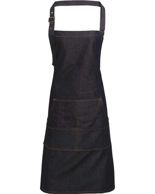 Jeans Stitch Denim Bib Apron - Indigo Denim