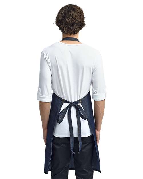 Jeans Stitch Denim Bib Apron - Indigo Denim