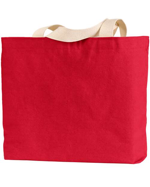 USA-Made Canvas Jumbo Tote Bag - Red