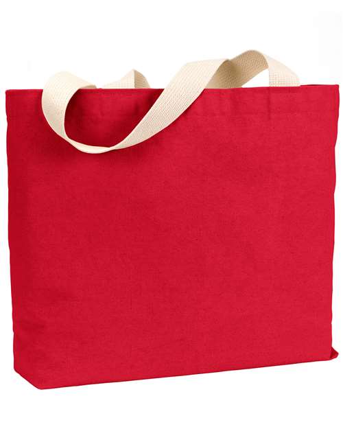 USA-Made Canvas Jumbo Tote Bag - Red