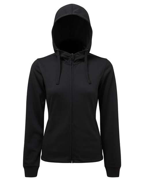 Women's Spun Dyed Full-Zip Hooded Sweatshirt - Black