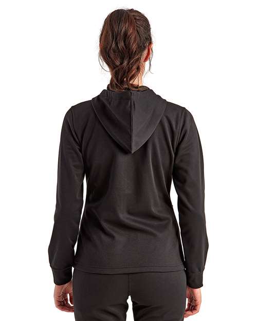 Women's Spun Dyed Full-Zip Hooded Sweatshirt - Black