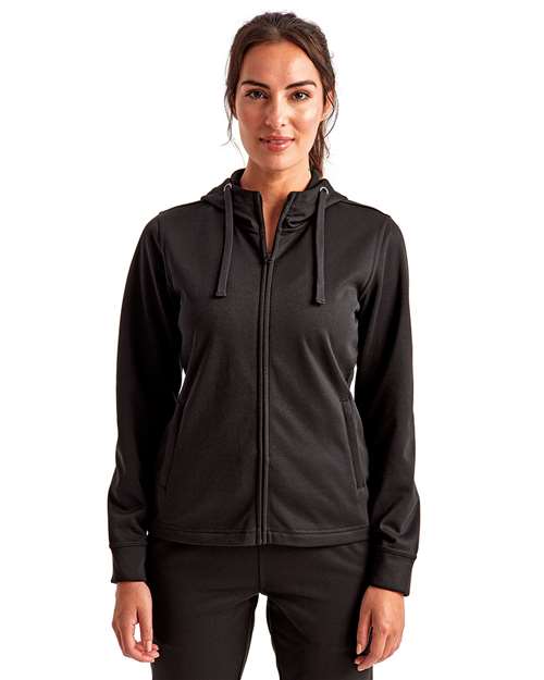 Women's Spun Dyed Full-Zip Hooded Sweatshirt - Black