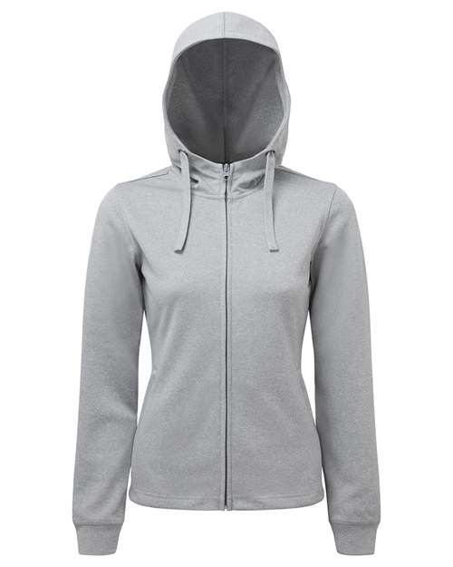 Women's Spun Dyed Full-Zip Hooded Sweatshirt - Grey Melange