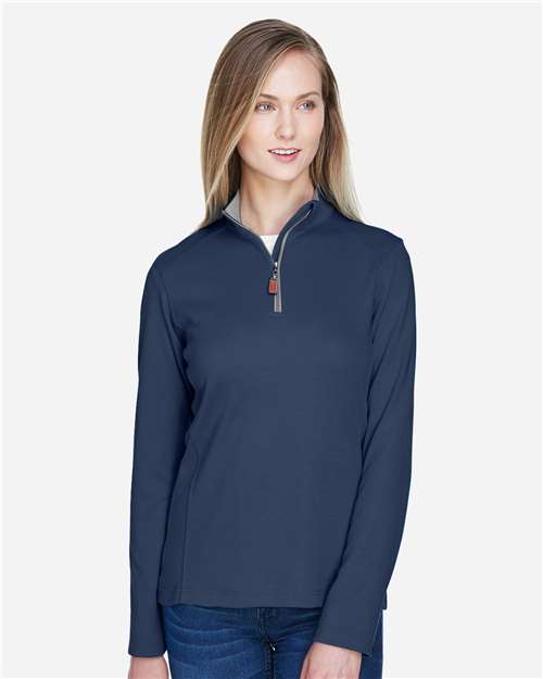 Women's DRYTEC20™ Performance Quarter-Zip Pullover - Navy/ Grey Heather/ Graphite