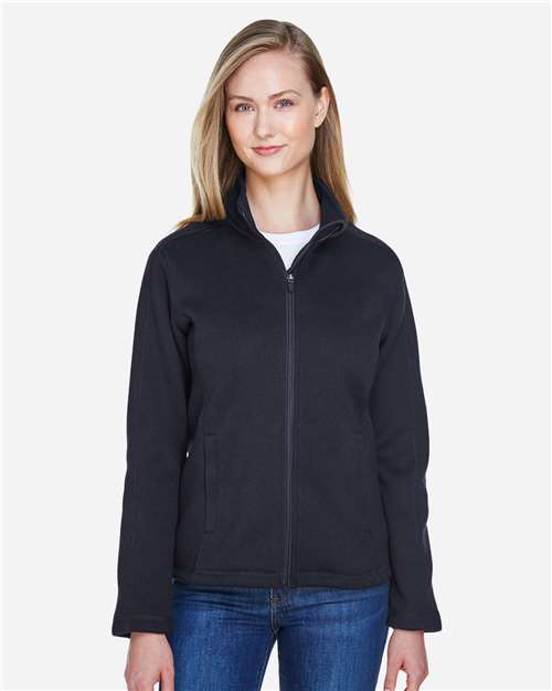 Women's Bristol Full-Zip Sweater Fleece Jacket - Black
