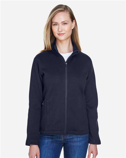 Women's Bristol Full-Zip Sweater Fleece Jacket - Navy