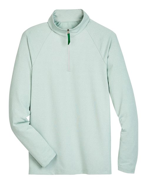 Men's CrownLux Performance® Clubhouse Micro-Stripe Quarter-Zip Pullover - Kelly Green
