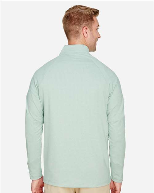 Men's CrownLux Performance® Clubhouse Micro-Stripe Quarter-Zip Pullover - Kelly Green