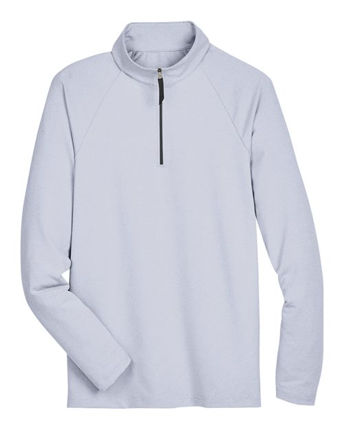 Men's CrownLux Performance® Clubhouse Micro-Stripe Quarter-Zip Pullover - Navy