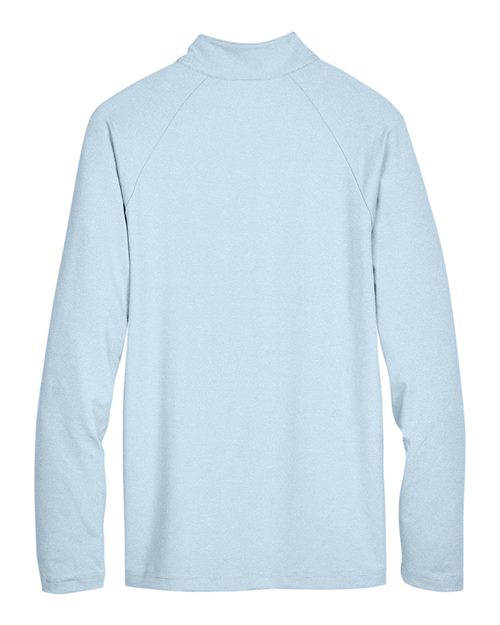 Men's CrownLux Performance® Clubhouse Micro-Stripe Quarter-Zip Pullover - Ocean Blue