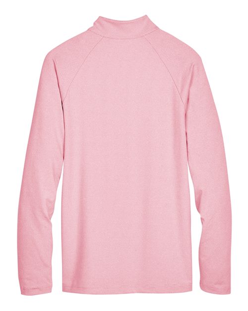 Men's CrownLux Performance® Clubhouse Micro-Stripe Quarter-Zip Pullover - Red