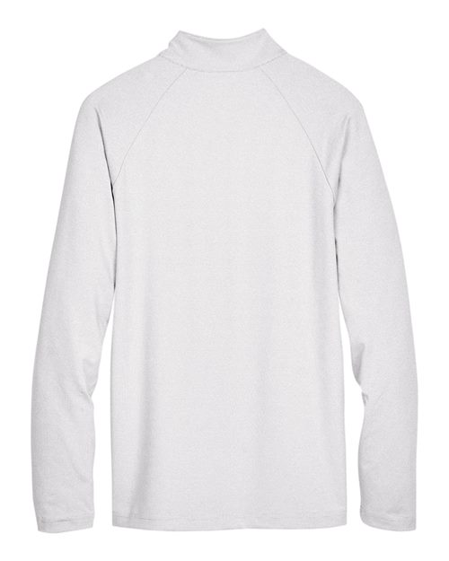 Men's CrownLux Performance® Clubhouse Micro-Stripe Quarter-Zip Pullover - Silver