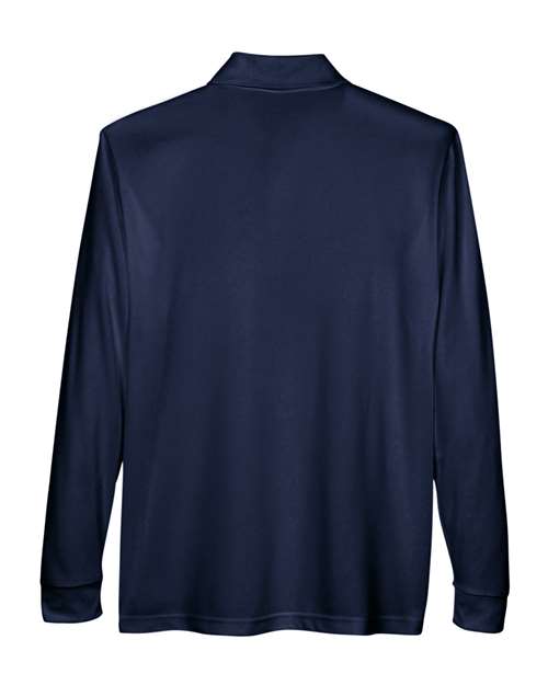 Men's Pinnacle Performance Long Sleeve Piqué Polo with Pocket - Classic Navy