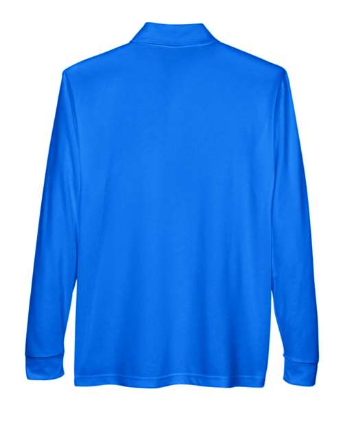 Men's Pinnacle Performance Long Sleeve Piqué Polo with Pocket - True Royal