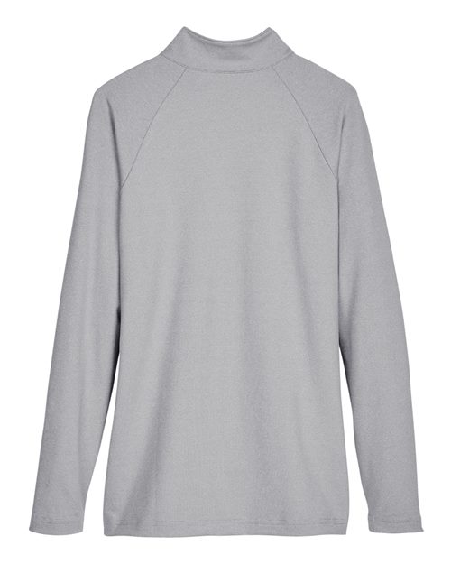 Women's CrownLux Performance® Clubhouse Micro-Stripe Quarter-Zip Pullover - Black