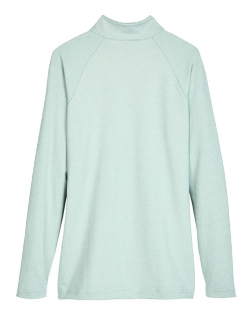 Women's CrownLux Performance® Clubhouse Micro-Stripe Quarter-Zip Pullover - Kelly Green