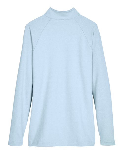 Women's CrownLux Performance® Clubhouse Micro-Stripe Quarter-Zip Pullover - Ocean Blue