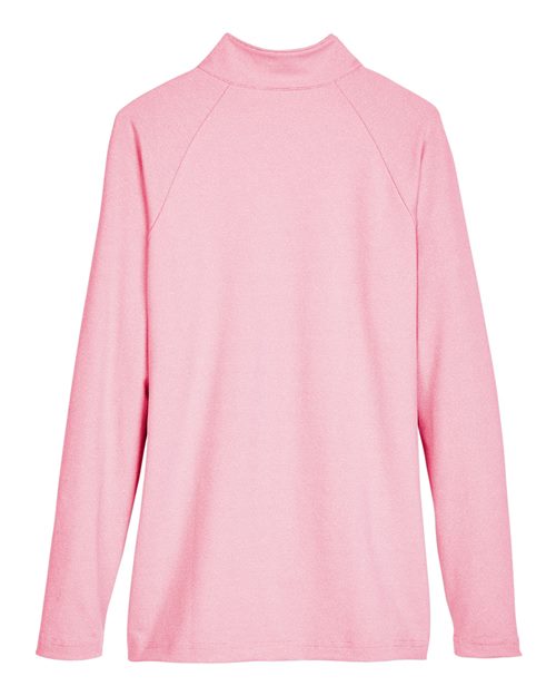 Women's CrownLux Performance® Clubhouse Micro-Stripe Quarter-Zip Pullover - Red