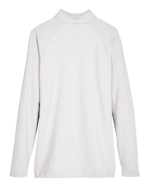 Women's CrownLux Performance® Clubhouse Micro-Stripe Quarter-Zip Pullover - Silver