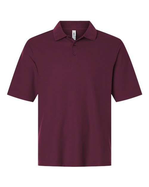 Men's Resolve CVC Performance Pique Polo - Burgundy
