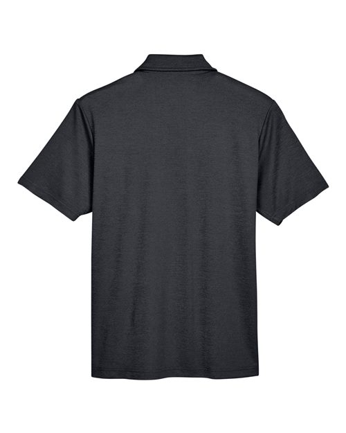 Men's CrownLux Performance® Address Mélange Polo - Black Melange
