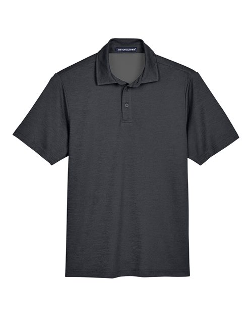 Men's CrownLux Performance® Address Mélange Polo - Black Melange