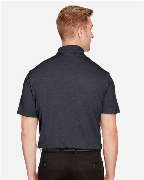 Men's CrownLux Performance® Address Mélange Polo - Black Melange