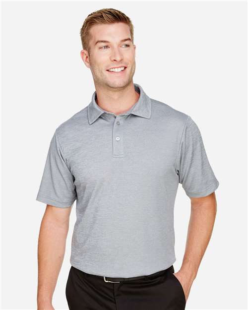 Men's CrownLux Performance® Address Mélange Polo - Grey Melange