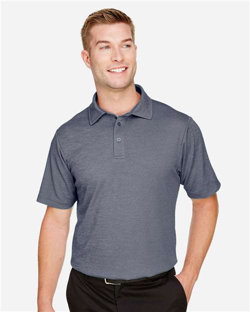 Men's CrownLux Performance® Address Mélange Polo - Navy Melange