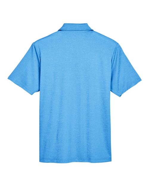 Men's CrownLux Performance® Address Mélange Polo - Ocean Blue Melange