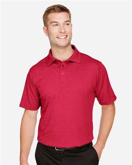 Men's CrownLux Performance® Address Mélange Polo - Red Melange