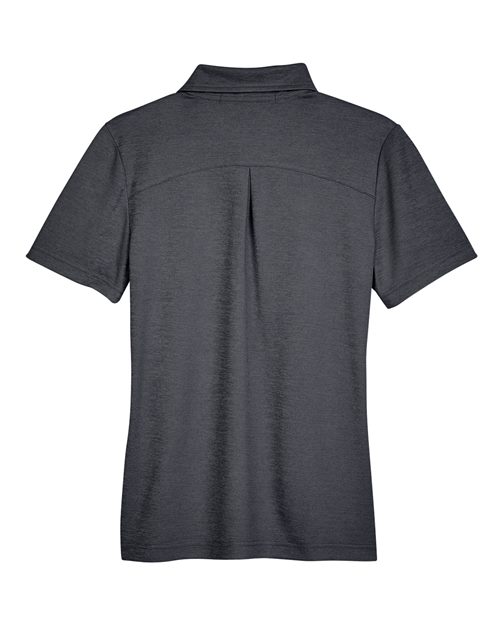 Women's CrownLux Performance® Address Melange Polo - Black Melange