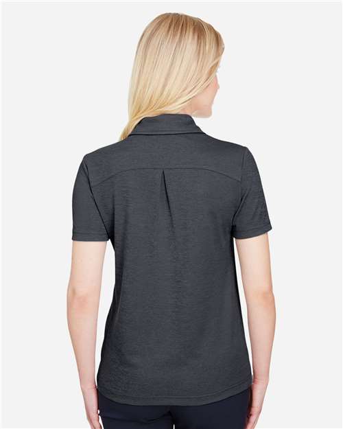 Women's CrownLux Performance® Address Melange Polo - Black Melange