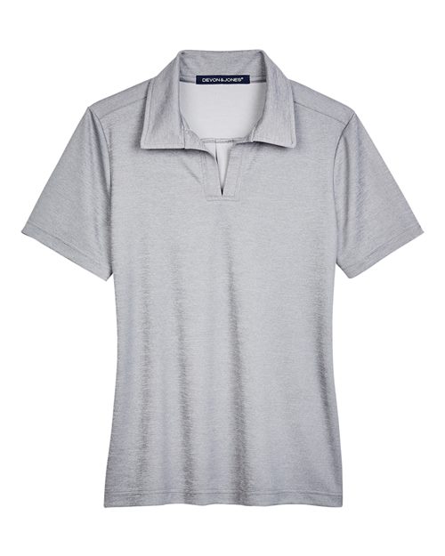Women's CrownLux Performance® Address Melange Polo - Grey Melange