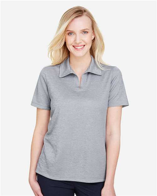 Women's CrownLux Performance® Address Melange Polo - Grey Melange
